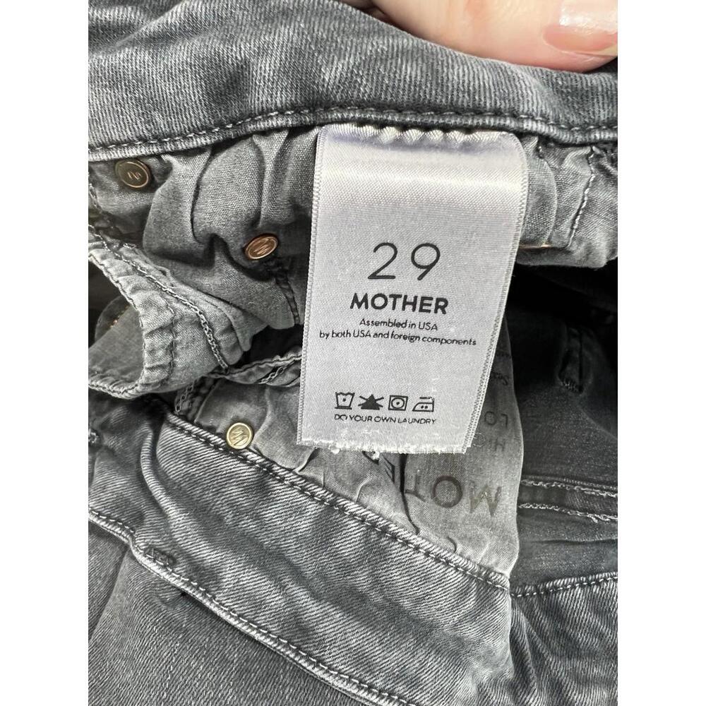 MOTHER Jeans High Waisted Looker - Sexy Just Walked Into Town Sz 29 Faded Blk Wm - Picture 8 of 9